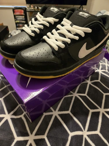 Size 14 - Nike Dunk Low SB Black  White Gum. In Hand