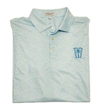 Peter Millar Summer Comfort Golf Polo Shirt Men's Size XL Geometric Logo
