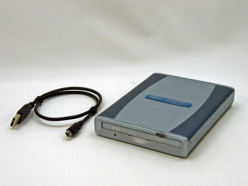 Tested working USB-powered gray color FUJITSU 3.5 inch 640MB external MO-drive