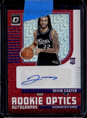 2024-25 Panini Donruss Optic Devin Carter Rookie Optics Auto RC Choice Prizm #14