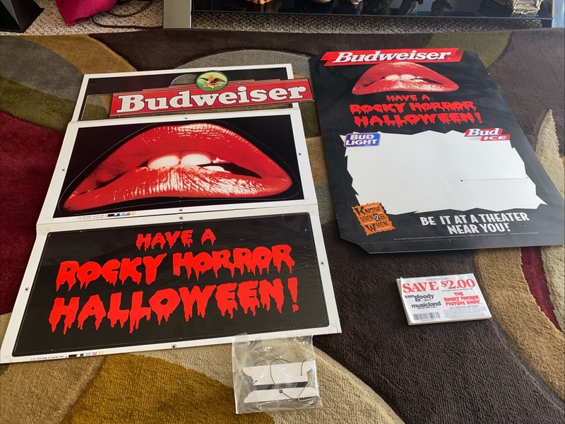 Rocky Horror Picture Show 1996  Bud Light Budweiser Beer  Promo Display Lot.