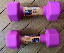 Two  5 lbs CAP Neoprene Dumbbells Daily Burn, New