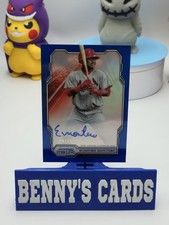 2019 Bowman Sterling Baseball Blue Refractor On Card Auto 4/25 Elehuris Montero