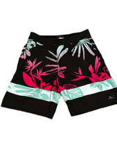 Rip Curl Boardshorts Mirage Retro Jungle Boys 14 Black Floral Tropical Surfing