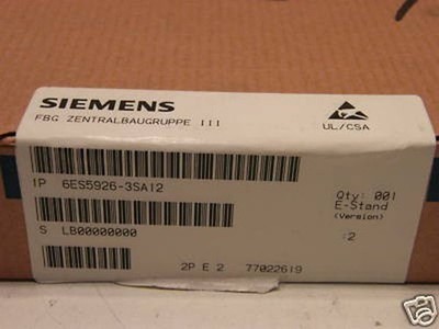 Siemens SIMATIC S5 6ES5926-3SA12 E-Stand: 02 CPU 926 for ZG 150S 150U -Sealed-