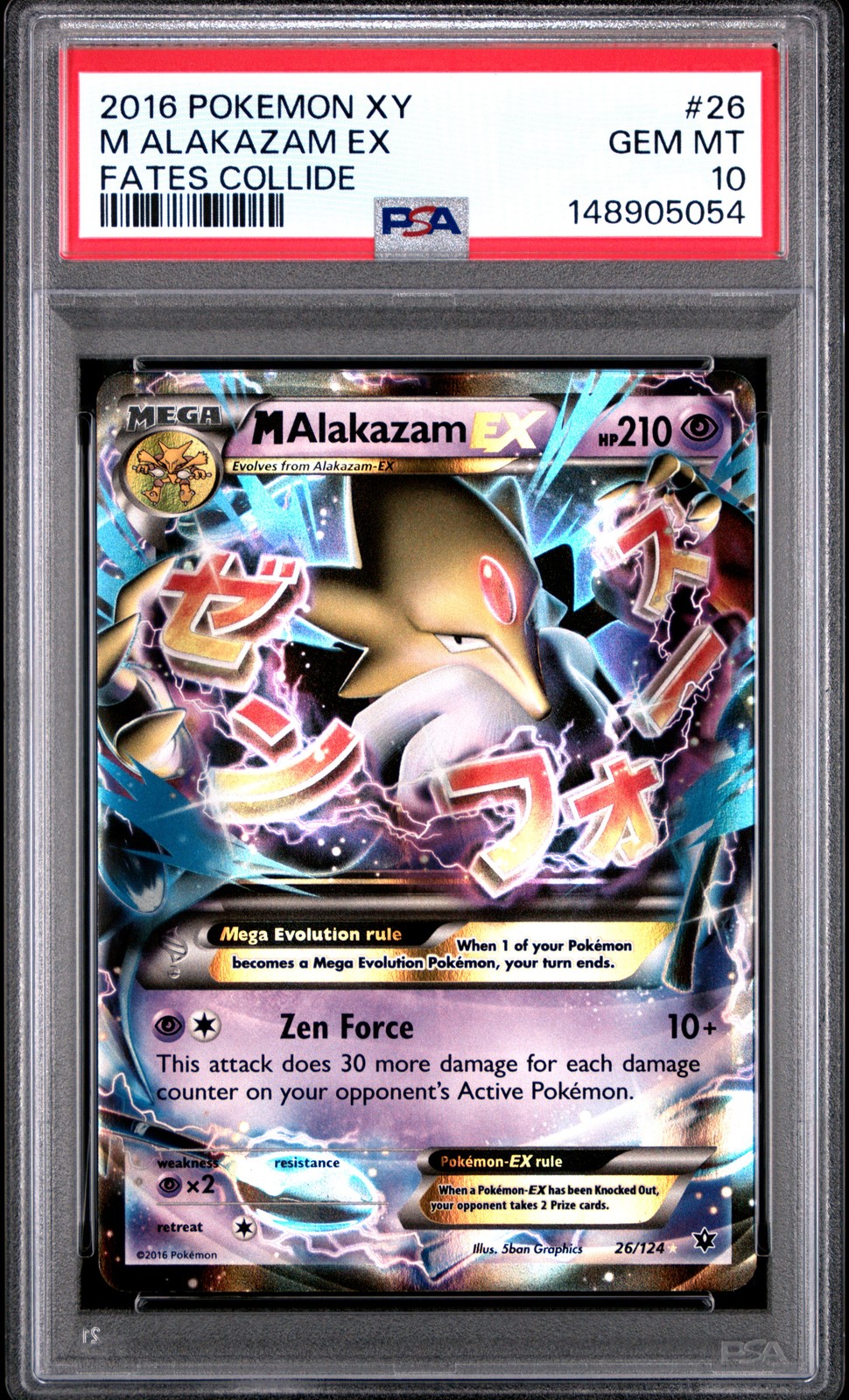 M Alakazam EX 26/124 Pokemon XY Fates Collide #26 Mega GEM MINT PSA 10