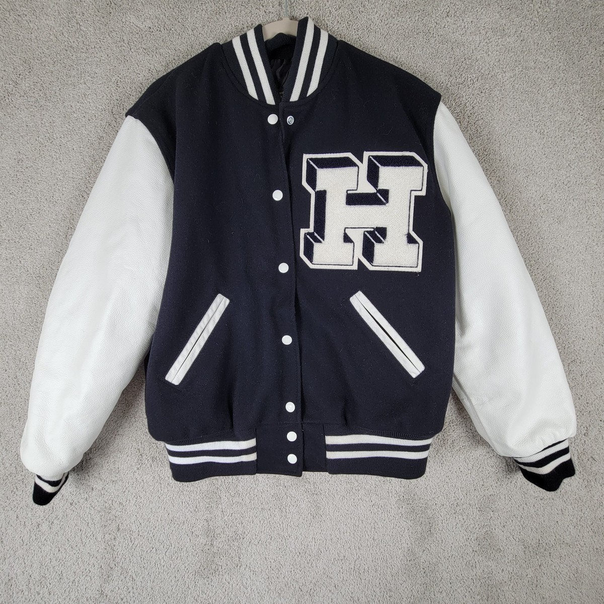 Vintage Holloway Letterman Varsity Jacket Hudson Lacrosse Wool 