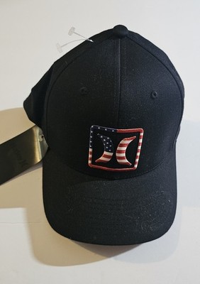 Hurley Flex Fit USA America Flag Hat NWT Size S/M