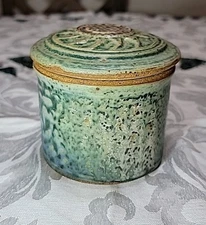 Vintage French Glazed Stoneware Butter Bell Crock Keeper