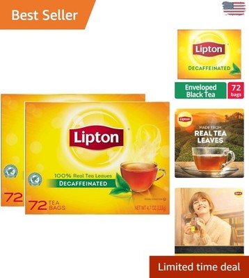 150 Count Lipton Decaf Black Tea Bags - Caffeine-Free, Versatile for Hot or Iced