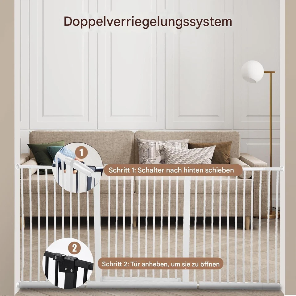 76-175cm Treppenschutzgitter baby Türgitter Treppengitter Auto-Close ohne Bohren - Bild 3 von 4