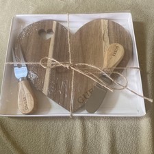 Wooden Guess Board Heart Kitchen Cutting Serv...