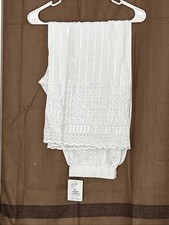 Women Cotton Silk Chikankari Palazzo Size-XXL Color-White L-39in Btm-13in Hip-44