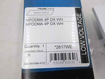 Acuity NPODMA 2S DX WH – Nuovo, Scatola Aperta – Prodotto USA