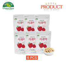 ORGANIC STORY Organic Apple Puff for Baby 25g x 6 Brown Rice Puff Korean Baby Sn