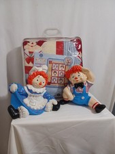 Raggedy Ann  Raggedy Andy Crib Quilt/Blanket  Figures NEW 