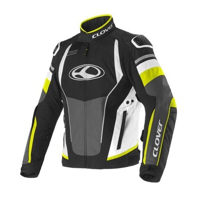 Motorradjacke Herren Sommer Clover Airblade-5 Yellow/White 17019-B/G