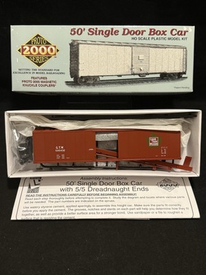 Proto 2000 50' Single Door Box Car HO Kit, 21972 Grand Trunk Western #595432