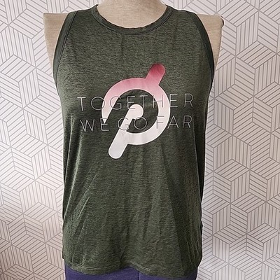 Peloton Green Tank Together We Go Far Graphic Print Size Small Activewear Cycle
