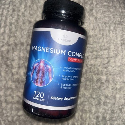 Sunergetic Magnesium Citrate Complex 500mg Relaxation Energy Muscles Bones 120ca