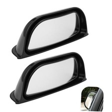 Back Passenger Blind Spot Mirrors, Adjustable Wide Angle Side View 2 PCS Black