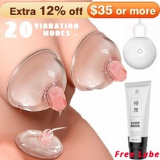 3 in 1 Nipple Clitoris Suck Pump Vibrator Breast-Massager Sex Toy for Women Men