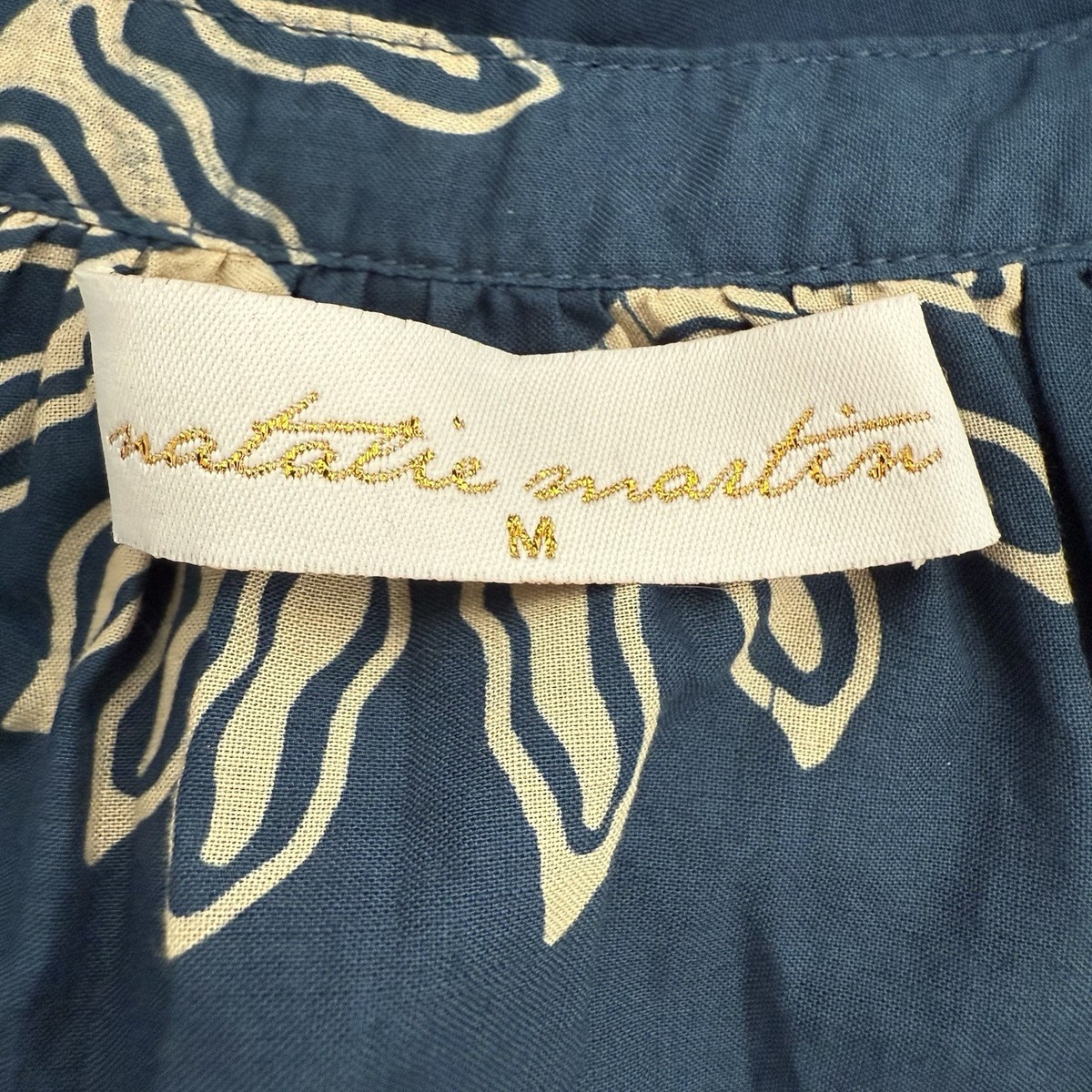 Natalie Martin Bohemian Style Cotton Sun Blouse Size Medium View 5