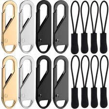 Zipper Pull Replacement, 16 Pieces Detachable Zipper Pull Tabs with Extender ...