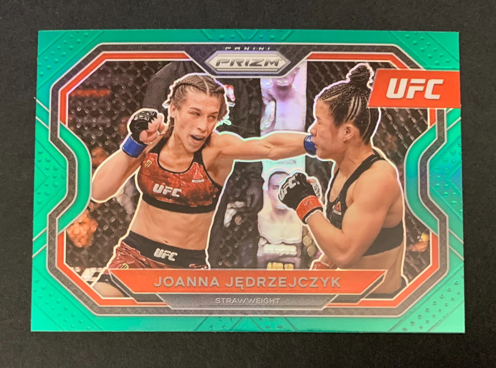 2021 Panini Prizm UFC Joanna Jedrzejczyk Green Prizm Parallel