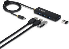 Image of StarTech USB-C 4-Port Hub, SuperSpeed 5Gbps, 4 × USB-A Adapter, Bus-Powered