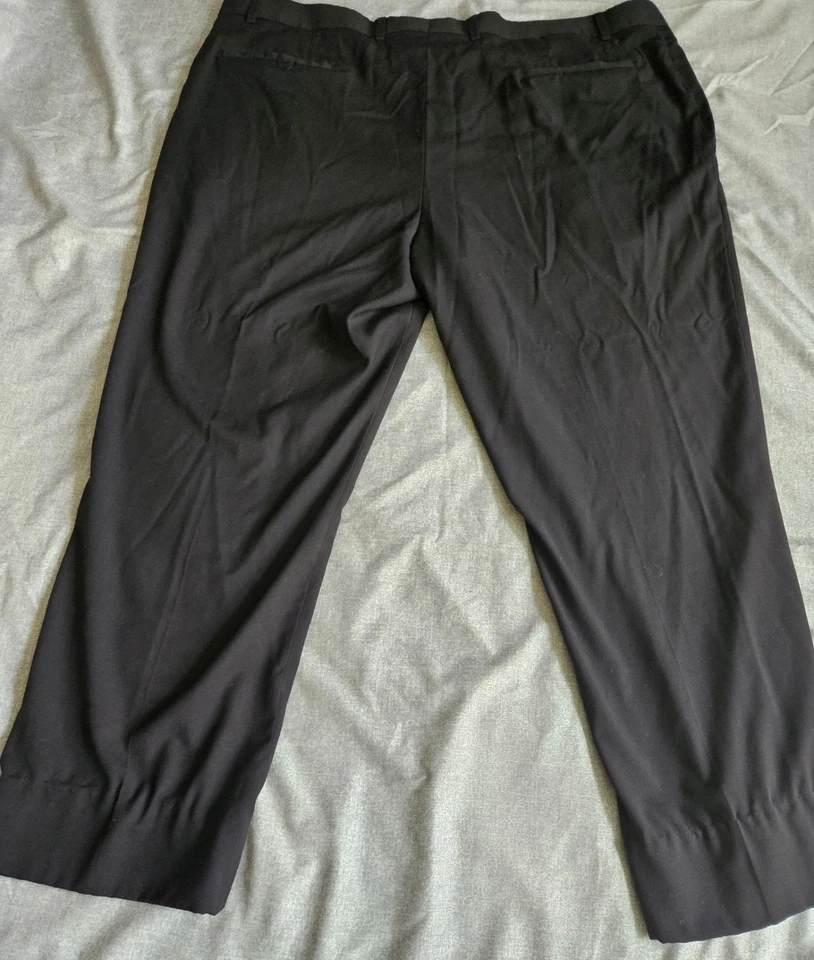 INC Men’s Black Dress Pants 40x32 Hemmed to 26.5" Reversible Hem Wool Blend - Image 2 of 4