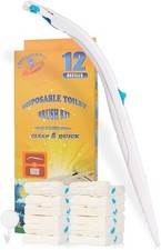 Disposable Toilet Bowl Brush Holder System, Fresh Refills for Bathroom Scrubber,
