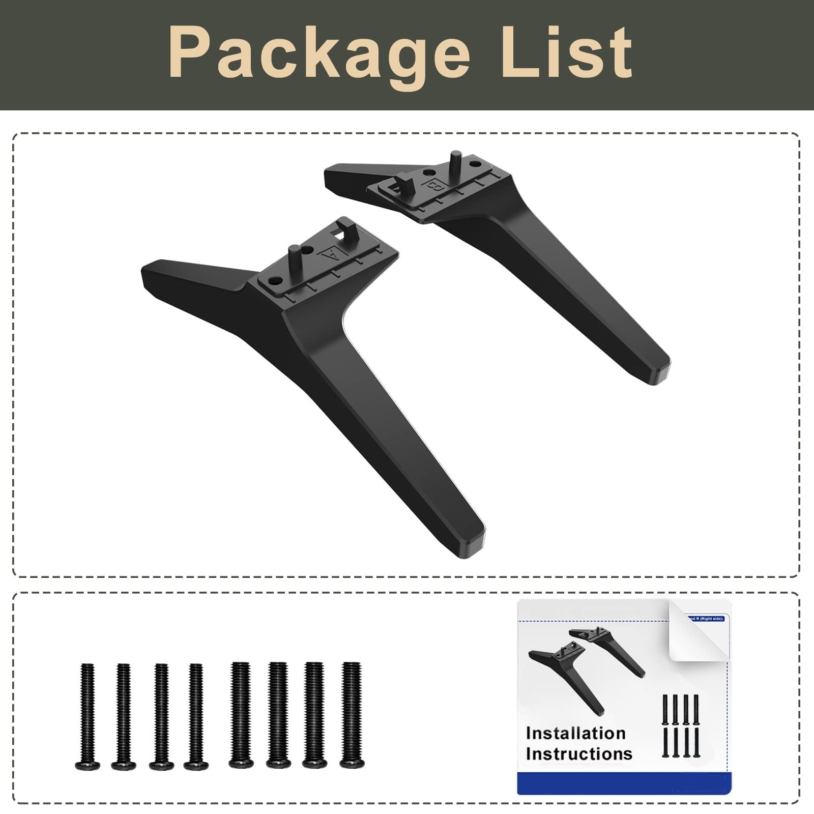Stand for LG TV Legs Replacement, TV Stand Legs for 49 50 55 Inch LG TV 55UK6...