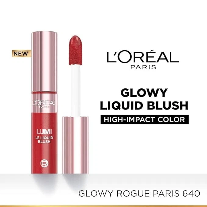Loreal Paris Lumi Le Liquid Blush, Radiant & Glowy Finish, 640 Glowy Rouge Paris - Image 4 of 4