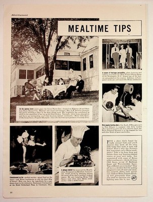 Heinz MEALTIME TIPS Vintage 1940s Magazine Ad Chili Sauce Ketchup 57 Beefsteak
