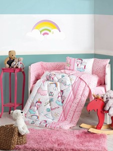 unicorn baby comforter set