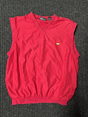 Masters Collection Windbreaker Vest XL Polyester Red Very Good Condition KC84