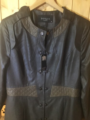 Doque Istanbul Luxus Damen Light Leather Touch Türkischer Jilbab Größe 48 Braun. - Bild 3 von 12