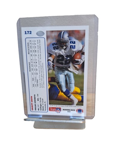 1991 UPPER DECK .. EMMITT SMITH .. CARD NUMBER 172 - Picture 3 of 3