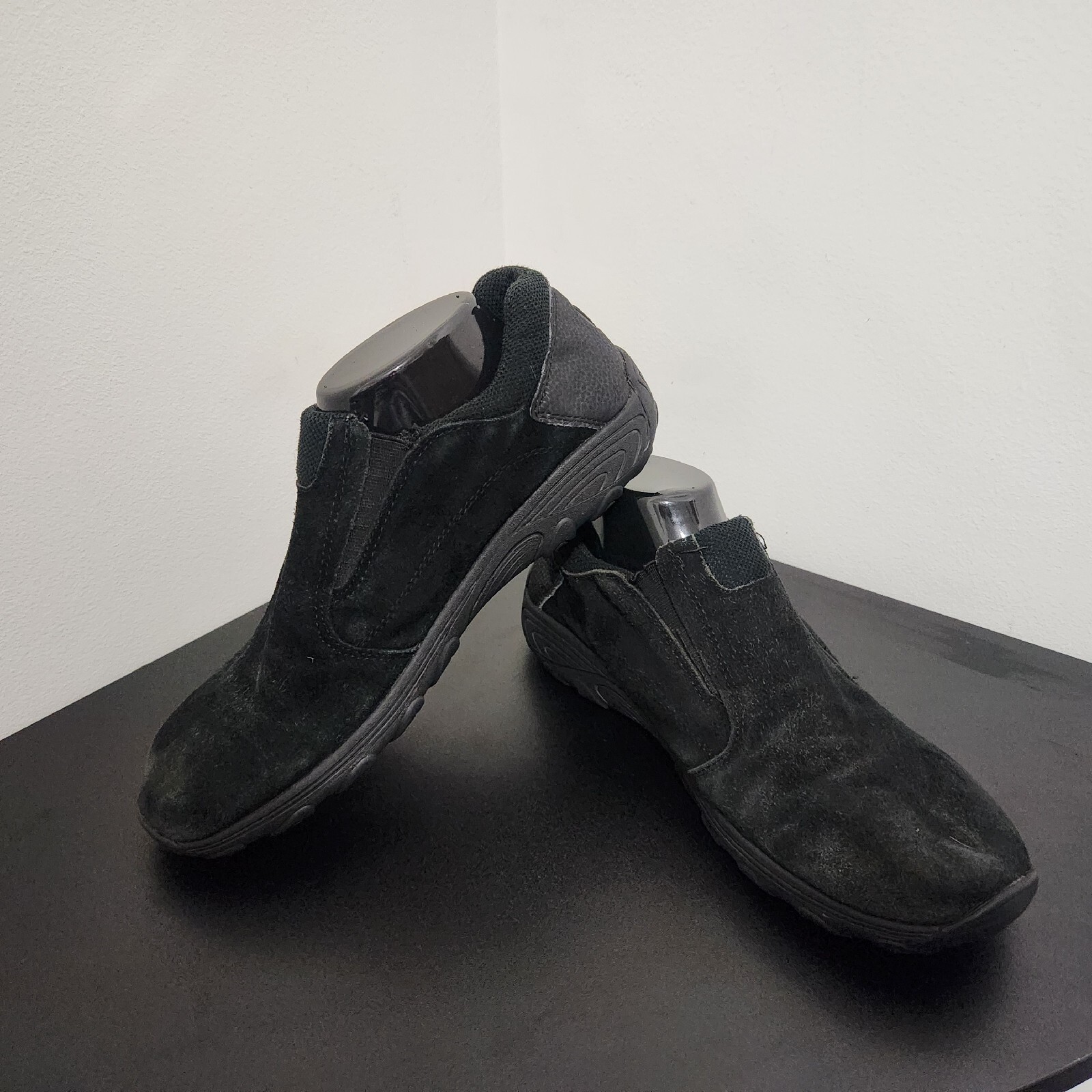 MERRELL Select Grip scarpe donna slip on pelle nera taglia 7M ottime condizioni