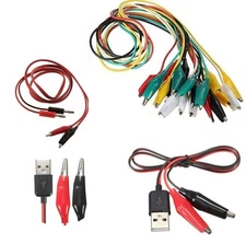 Alligator Test Lead Clip To Banana Plug Test Clips to USB Alligator Test Clips