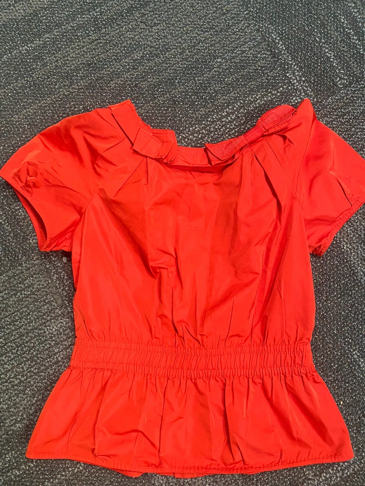 Louis Vuitton удивительный помада красный нарядный топ блузка действительно единственный в своем роде 40 M - Изображение 4 из 4