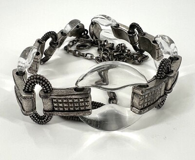 Silver Concho Chain Belt M/L Tony Lama Silver Concho Chain Belt 5500L – Wild Bill main image 3