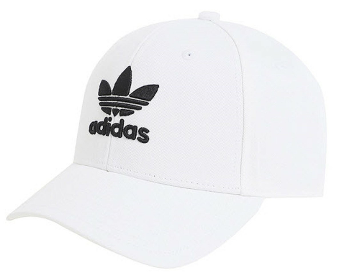 ■adidas■ Trefoil Baseball Cap White JC6025 Adidas Trefoil Classic Caps Hat White Baseball Casual