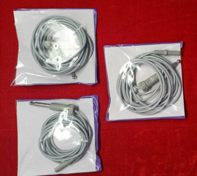 Monopolar Laparoscopic Cable Cord one Side 4mm Female Hole Reusable 3pc