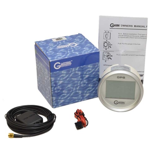 Gaffrig Boat GPS Speedometer Gauge 184820 Digital Platinum Silver eBay