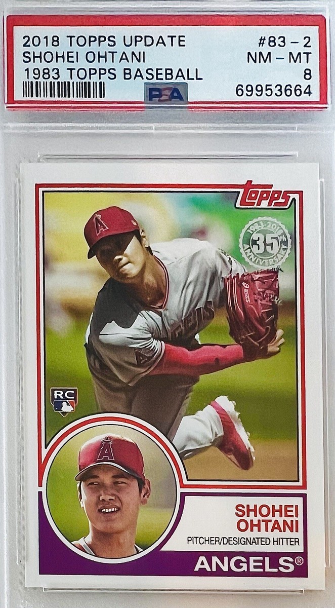 2018 Topps Update Trout Ohtani RC Rookie Card Pitching 1983 #83-2