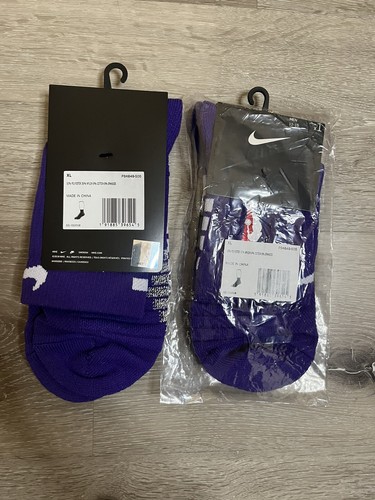 Nike NBA Authentics Los Angeles Lakers Team Issued Purple Socks sacramento kings - Picture 2 of 2