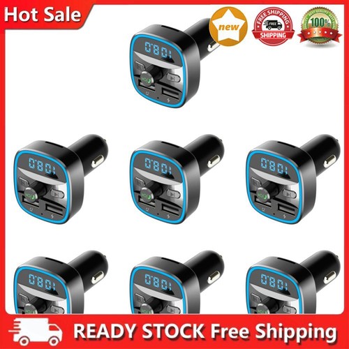 Car Bluetooth-compatible 5.0 FM Transmitter MP3 Player Fast Charging USB Charger
