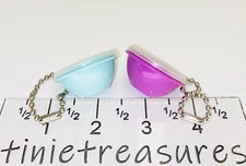 Tupperware keychain set mini wonderlier bowl keychain tinietreasures teal purple